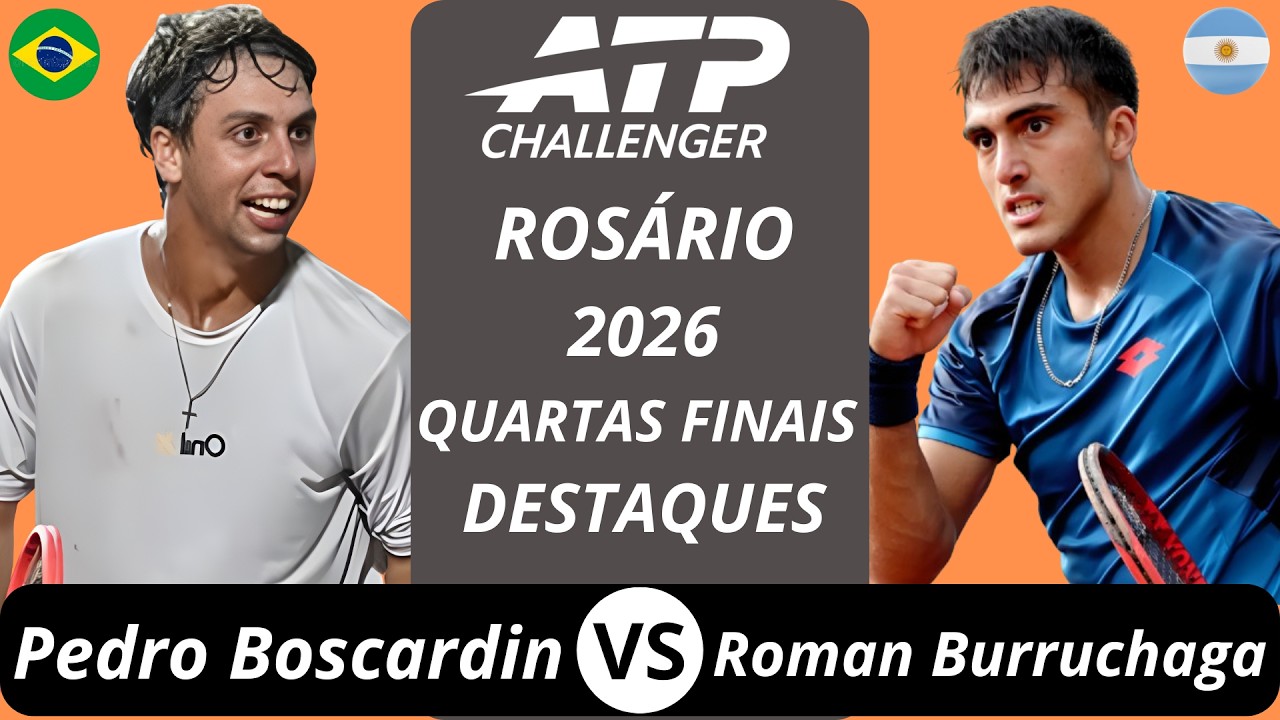 Pedro Boscardin Dias vs Roman Andres Burruchaga | Rosário 2026 QF Destaques