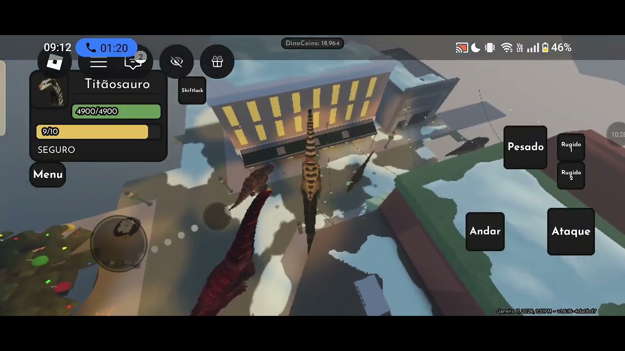 eu jogando Jurassic blokc 