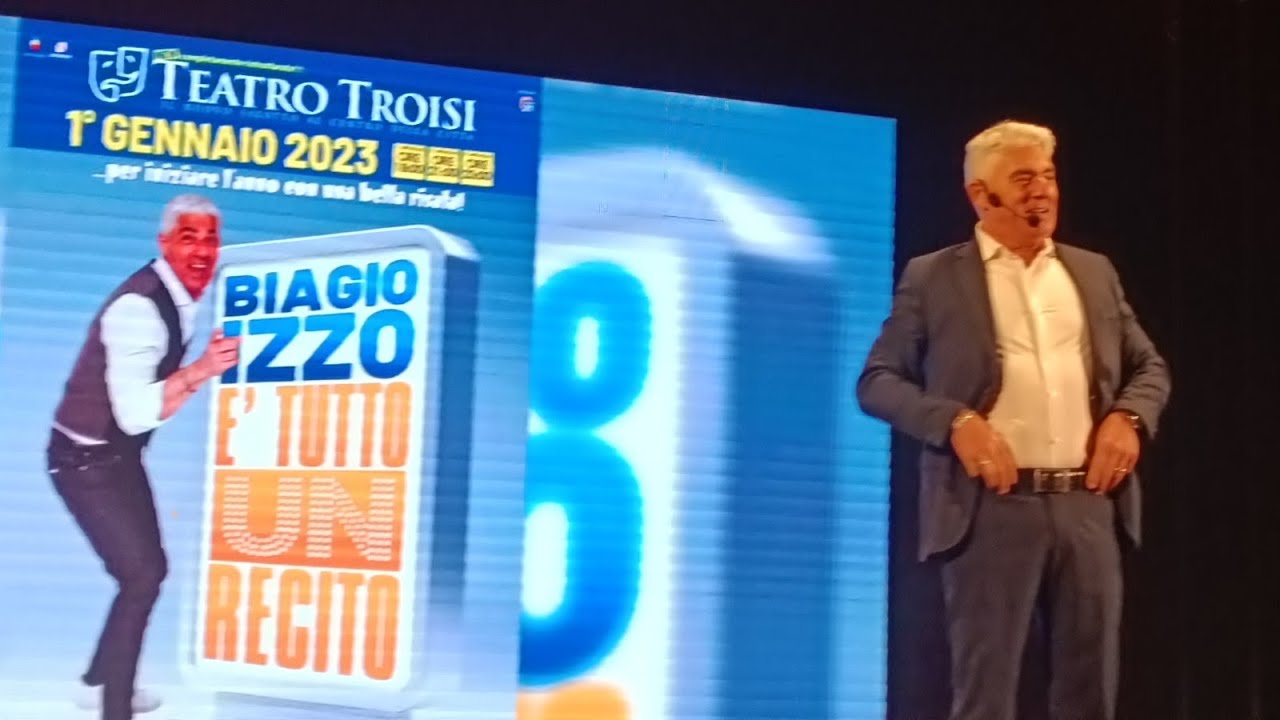 Biagio Izzo.Immagini di alcune battute del comico napoletano al #teatro Troisi di Napoli il 01/01/23