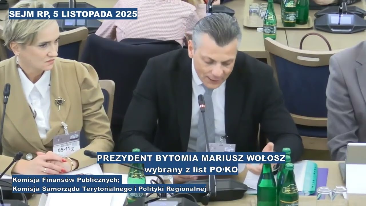 Prezydent Bytomia Mariusz Wołosz w Sejmie RP w obronie dochod&oacute;w samorząd&oacute;w, 5.11.2025
