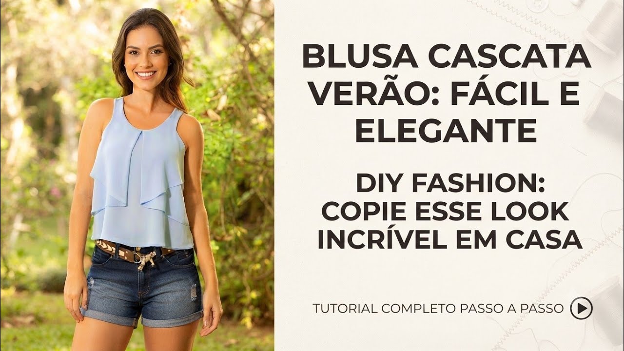 ✅️ DIY Como fazer Blusa Verão_Costura fácil passo a passo para iniciantes Gisleide Novelo