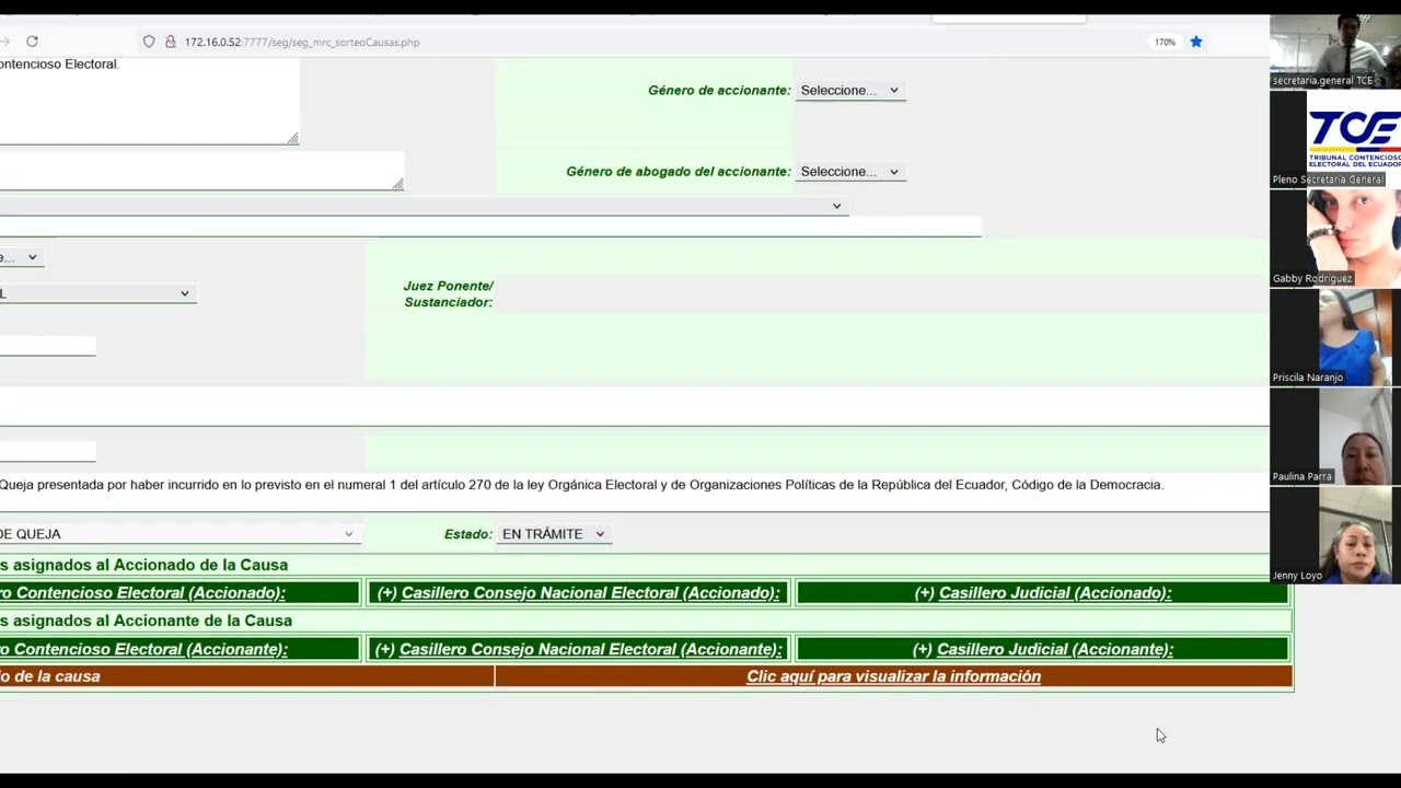 SORTEO DE CAUSAS No. 154-2024-TCE / 155-2024-TCE
