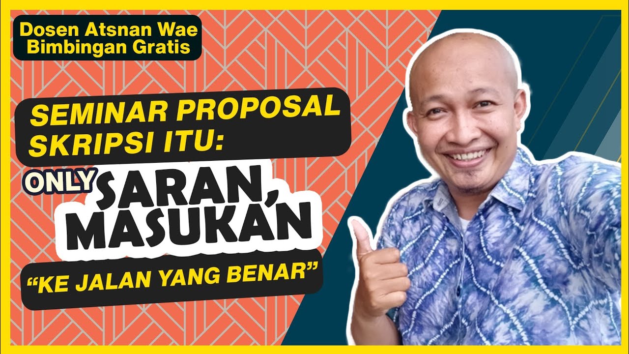 Sempro Membimbing Kalian Mahasiswa Ke Jalan yang Benar, So? Cepetannn