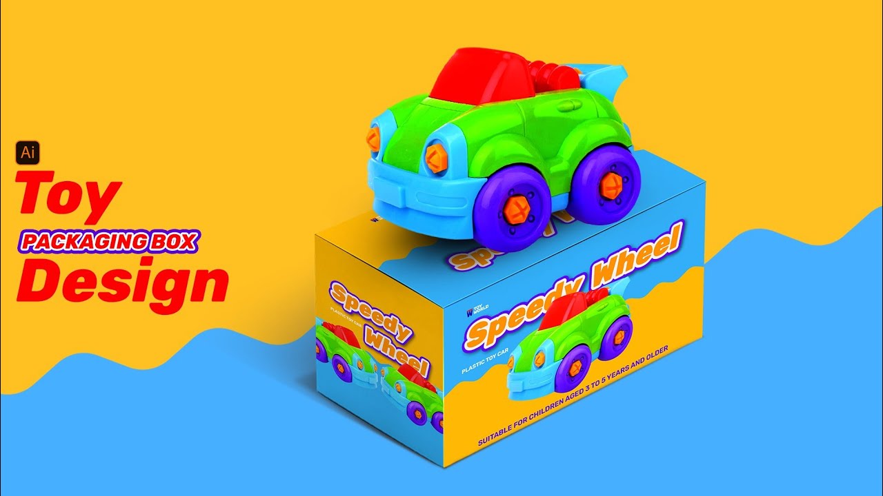Toy Packaging Box Design | Print Ready Layout | ADOBE ILLUSTRATOR in HINDI / हिंदी में