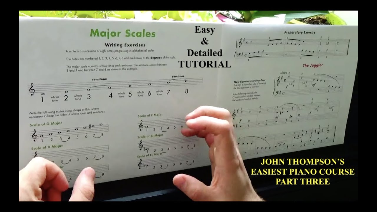 Learn Major Scales & The Juggler – John Thompson Piano Course Part 3