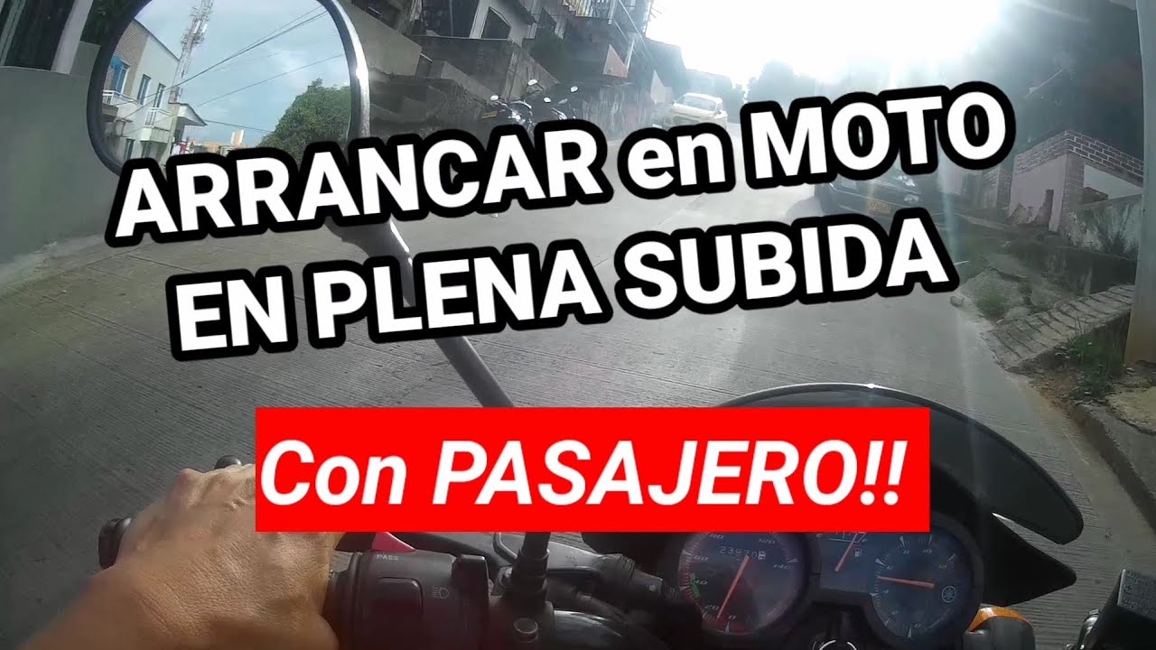 CÓMO ARRANCAR MOTO en SUBIDA con ACOMPAÑANTE..!!