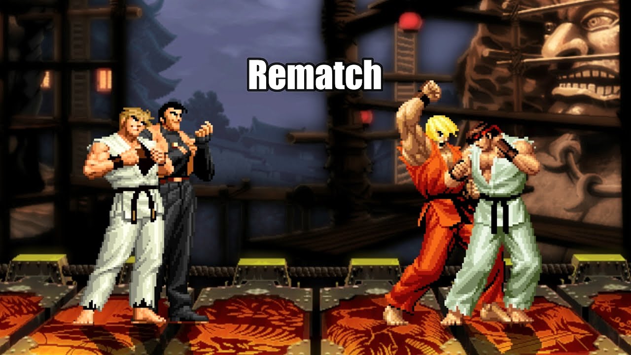 Ryo Sakazaki & Robert Garcia VS Ryu & Ken Master || A Rematch Of The Decade || Mugen 4K ||