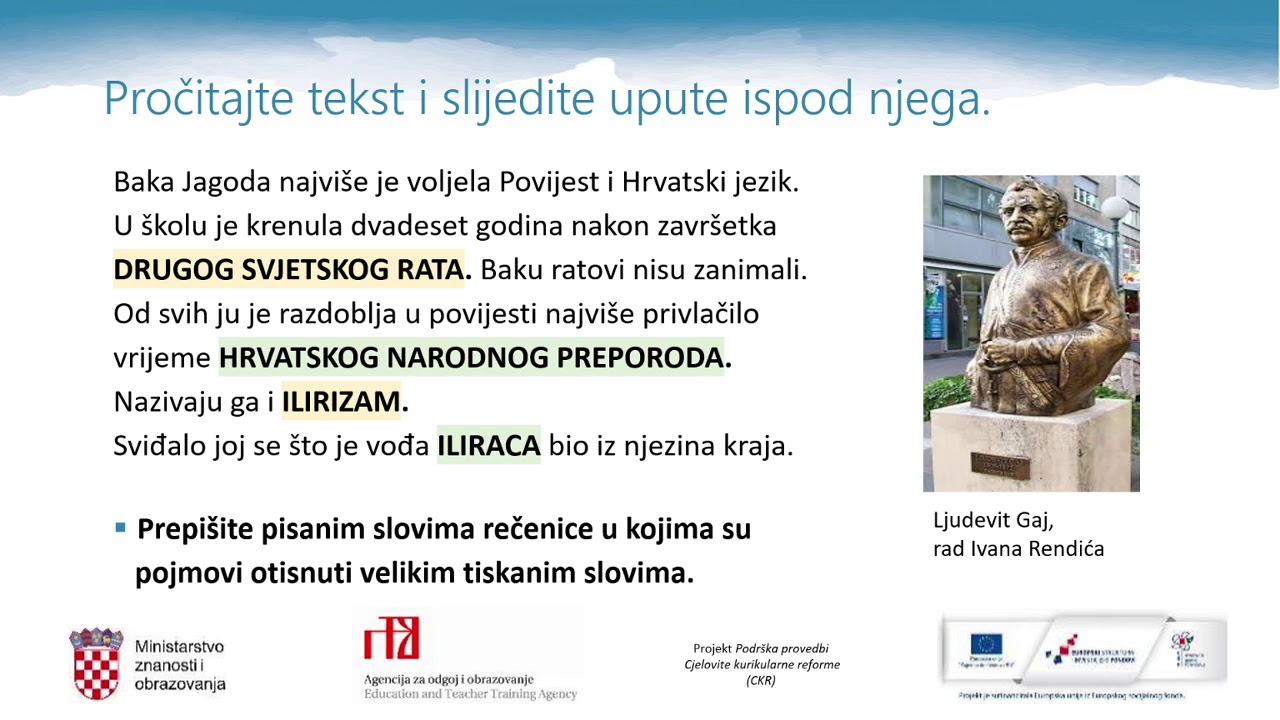 Hrvatski jezik, 7. r. OŠ - Veliko početno slovo