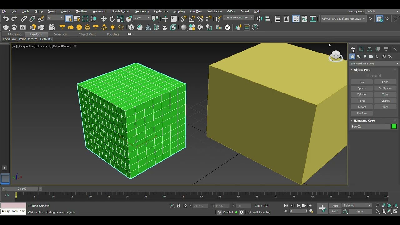 3D MAX  L 001 (PART2)INSET & EXTRUDE