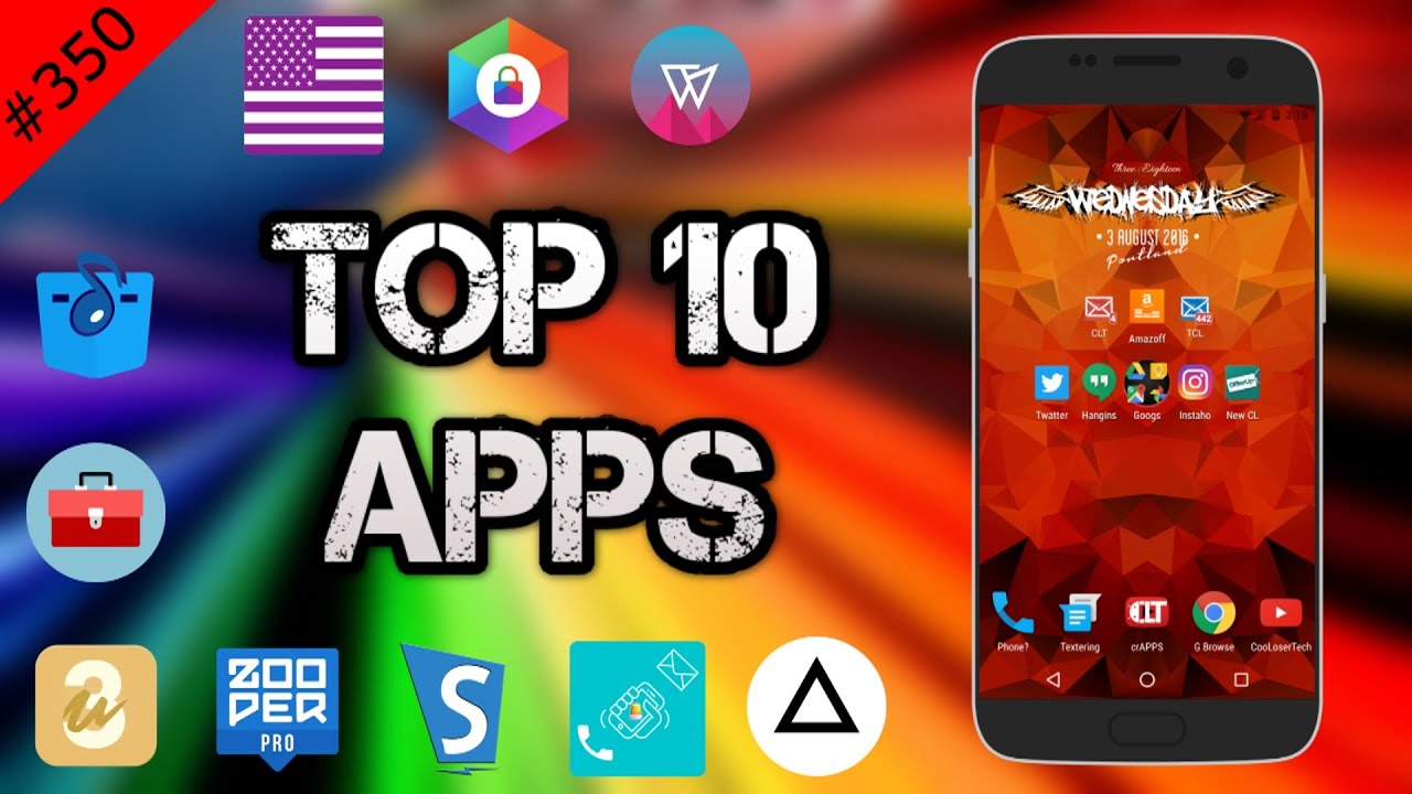 #350 Top 10 Best APPS - August 2016