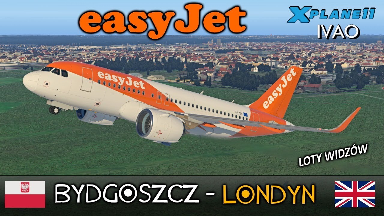 easyJET (EZY)  - AIRBUS A319 NEO ✈️ X-Plane 11 BYDGOSZCZ - LONDYN Stansted - #Loty Widzów