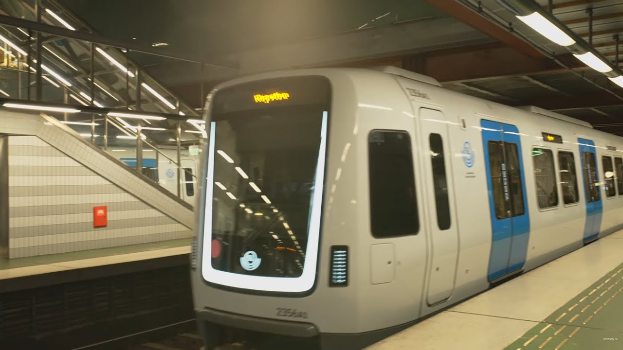 Sweden, Stockholm, subway ride from Liljeholmen to Mariatorget