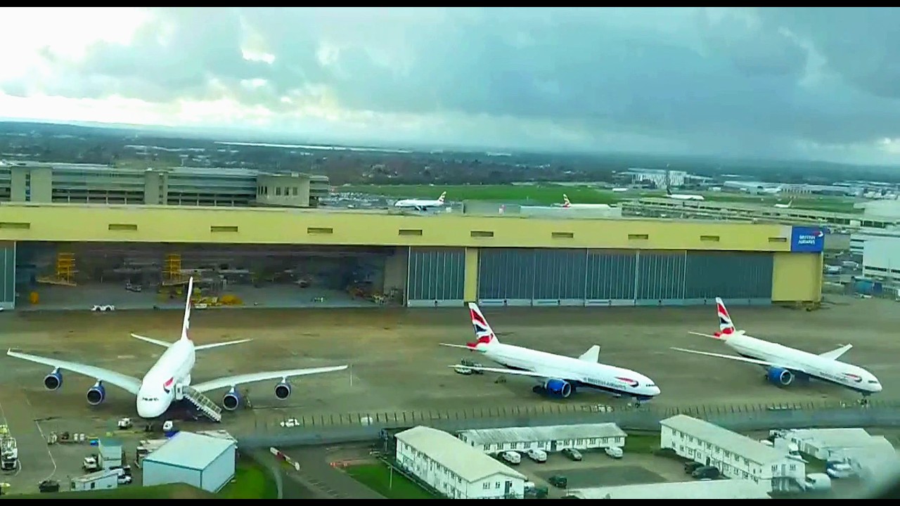 Landing into London Heathrow with British Airways