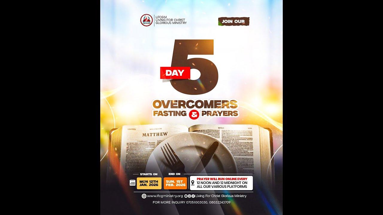 Day 5 - Overcomer's Fasting & Prayer | Midday Broadcast 🔥