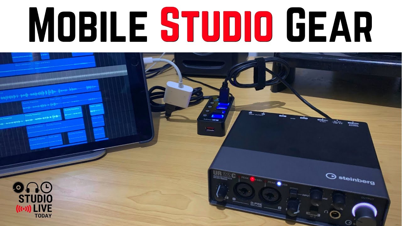 Mobile studio setup for iPad/iPhone