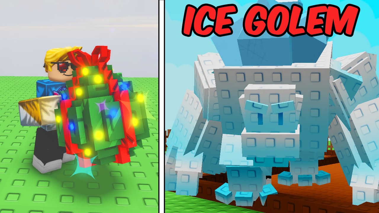 В игре Roblox Grow a Garden у меня появился новый питомец — ледяной голем.