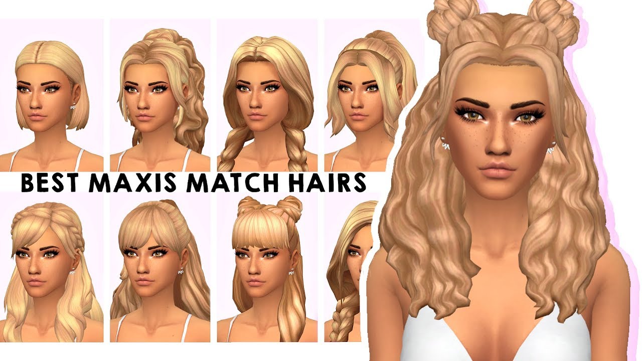 MY MAXIS MATCH HAIR COLLECTION | Sims 4 Custom Content Showcase & LINKS