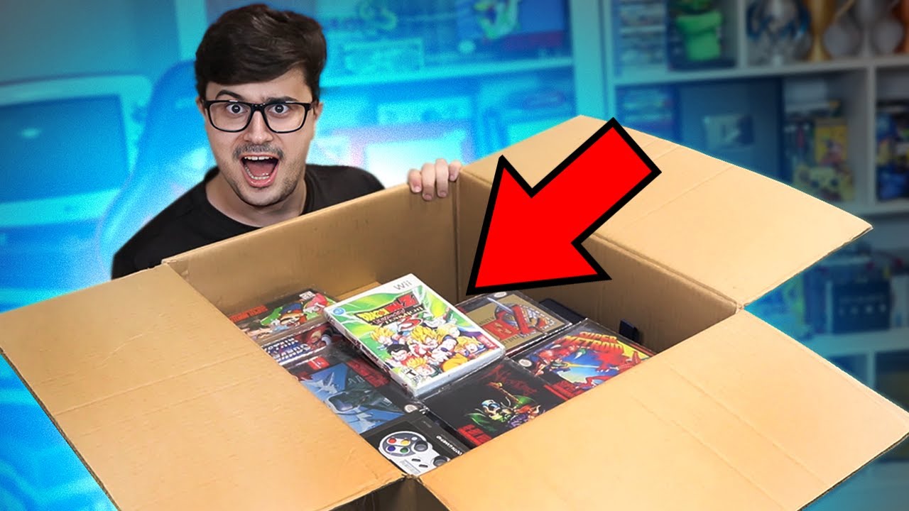 RECEBI UMA CAIXA MISTERIOSA GIGANTE DA LOJA DE  JOGOS ANTIGOS