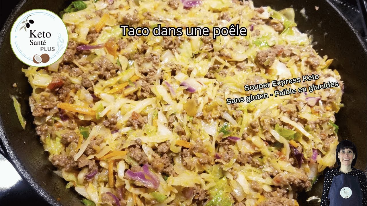 Taco dans une poêle keto : Recette express, facile et faible en glucides
