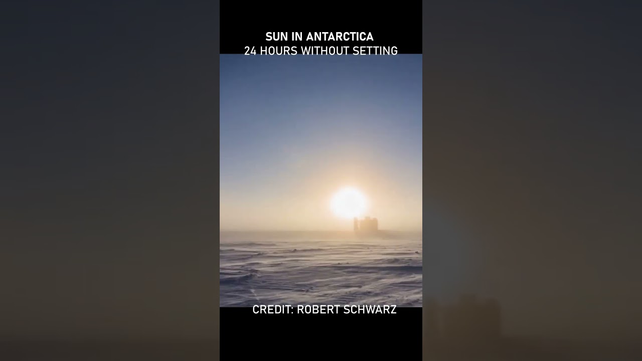 Beautiful timelapse of Sun in Antarctica, not setting down for 24 hours. Credit: Robert Schwarz