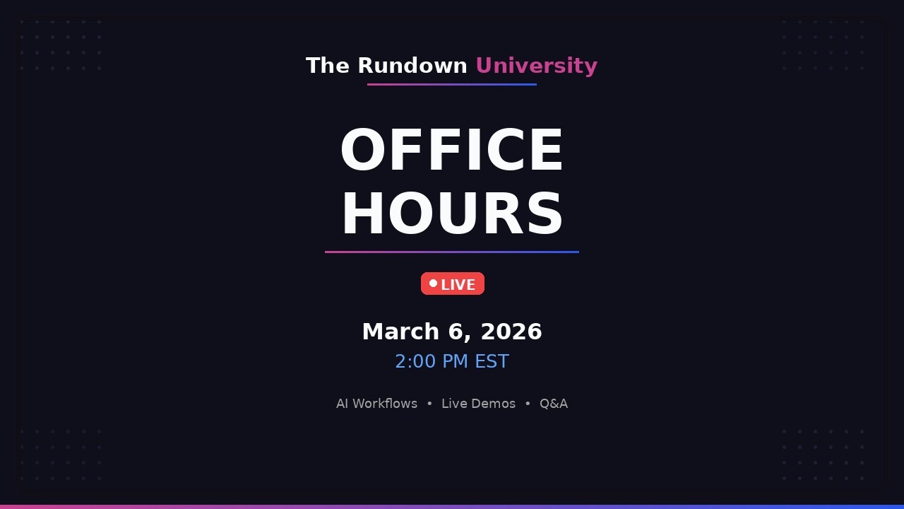 University Office Hours | Friday, March 6th, 2026
