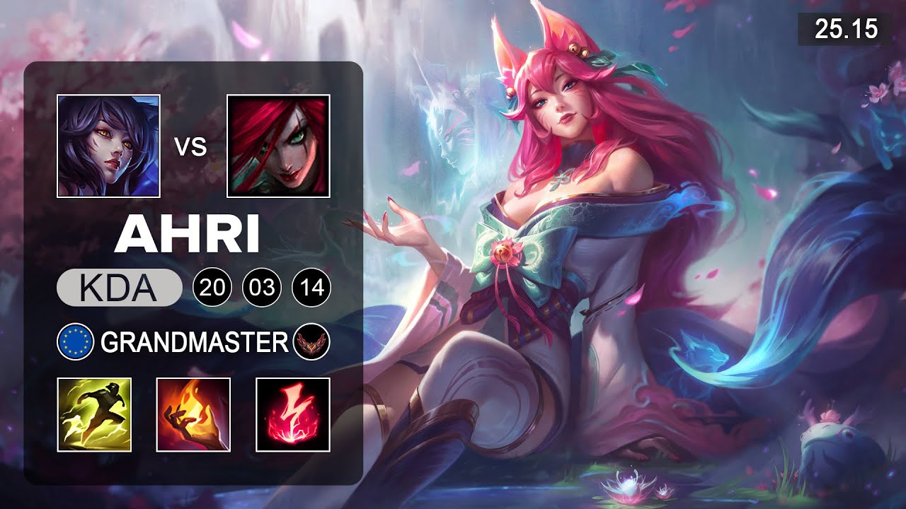 Ahri vs Katarina Mid - EUW Grandmaster - Patch 25.15 Season 15