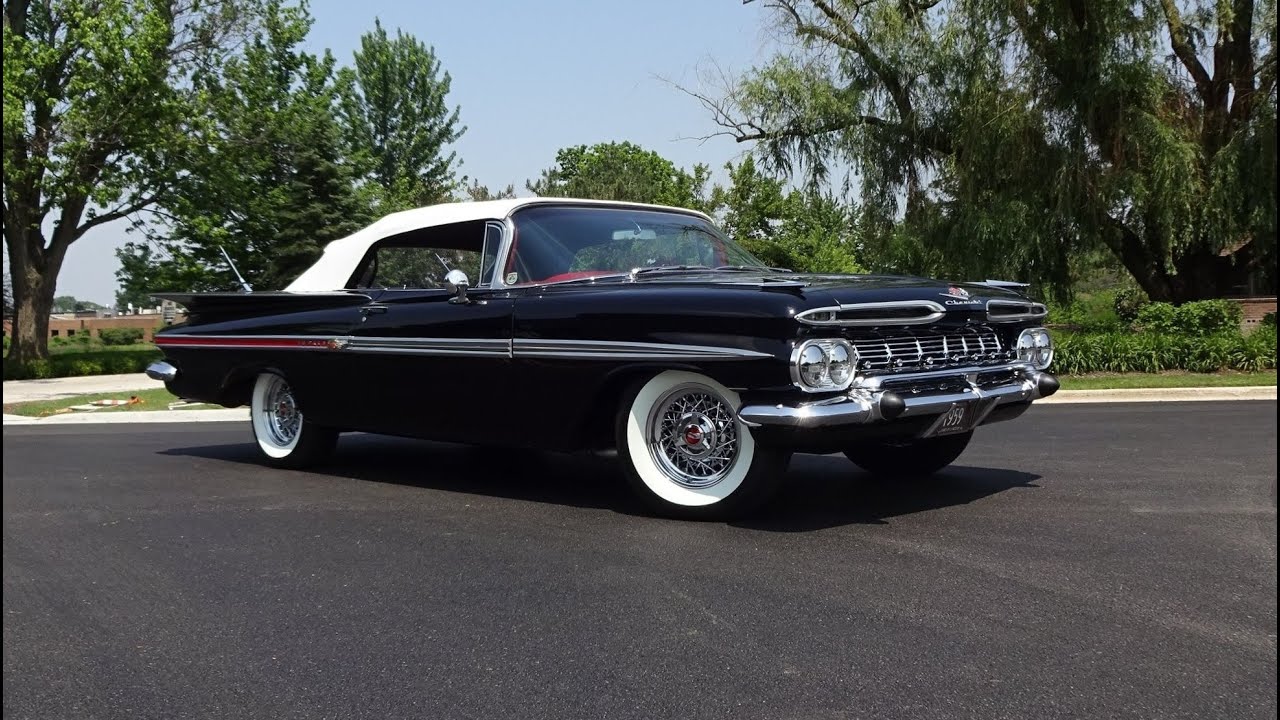 1959 Chevrolet Impala Convertible in Black & 348 Engine Sound on My Car Story with Lou Costabile