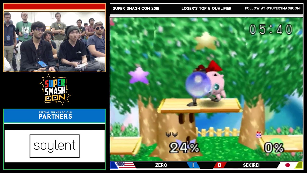 SSC 2018 - SSB64 - Zero (Falcon) Vs. Sekirei (Pika, Puff, Kirby, Link) Loser's Top 8 Qualifier