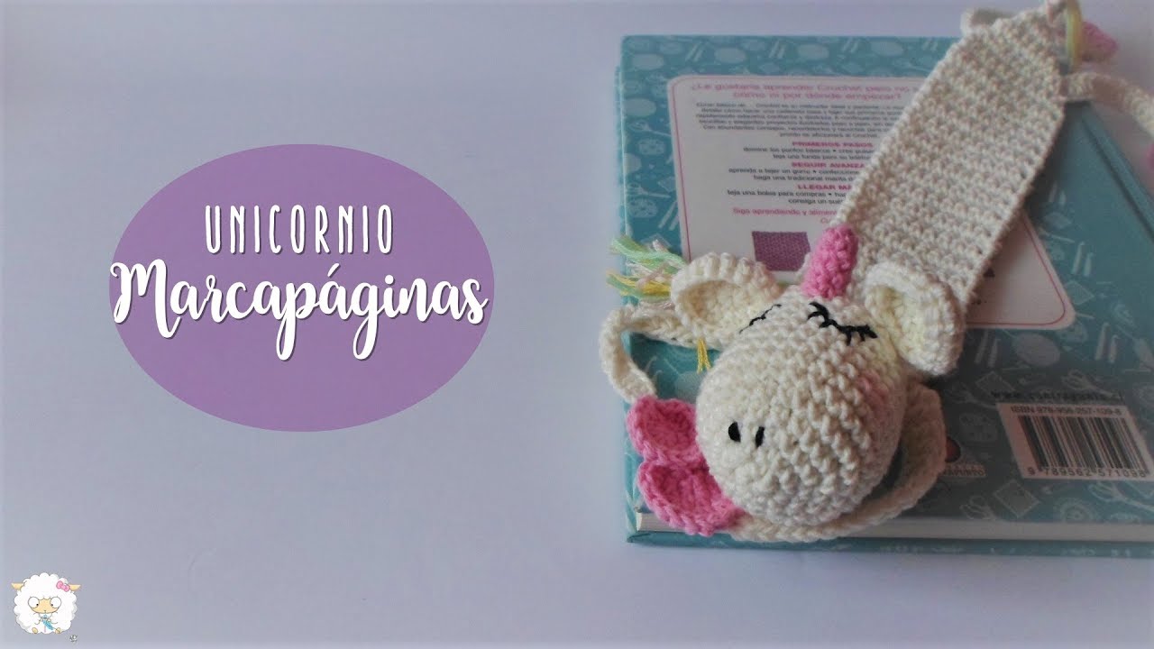 Unicornio marcapágina a crochet | crochet bookmark