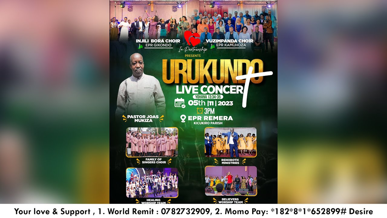🔴URUKUNDO LIVE CONCERT - INJILI BORA & VUZIMPANDA CHOIR at EPR Remera -Kicukiro (05/11/2023)
