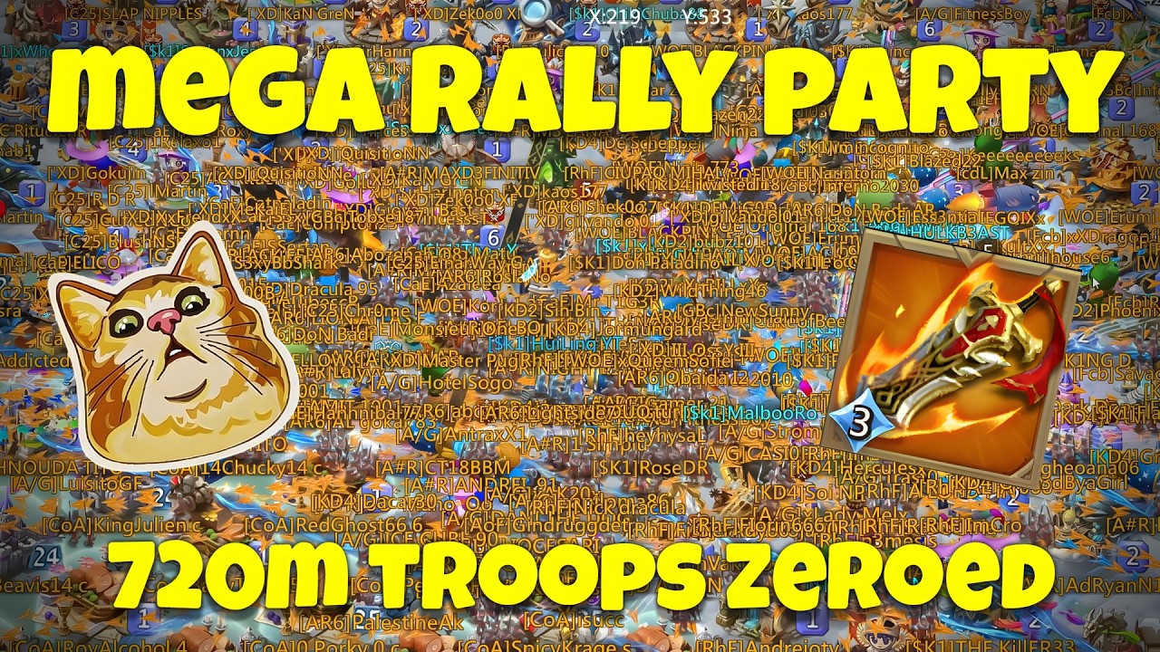 Lords Mobile - Craziest massive rally party in K1063 & K845! How many zeroed?