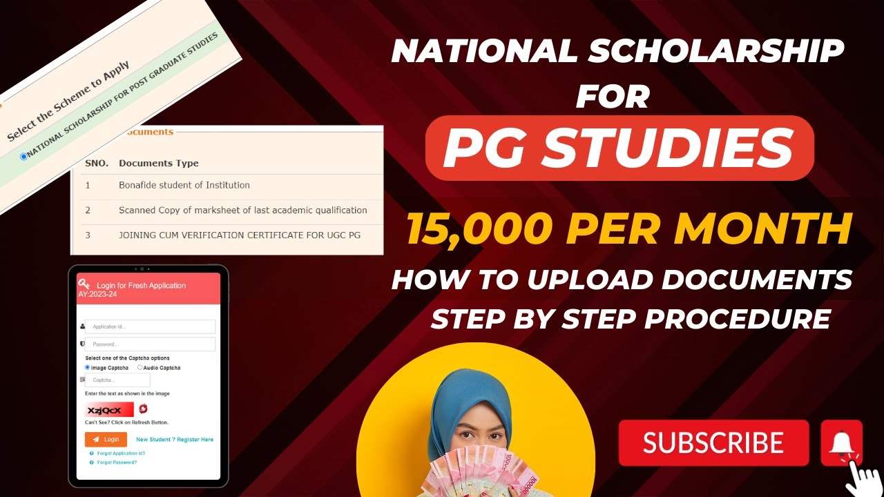 PG Scholarship | National Scholarship For Post Graduate Studies| How to Apply for PG Scholarship