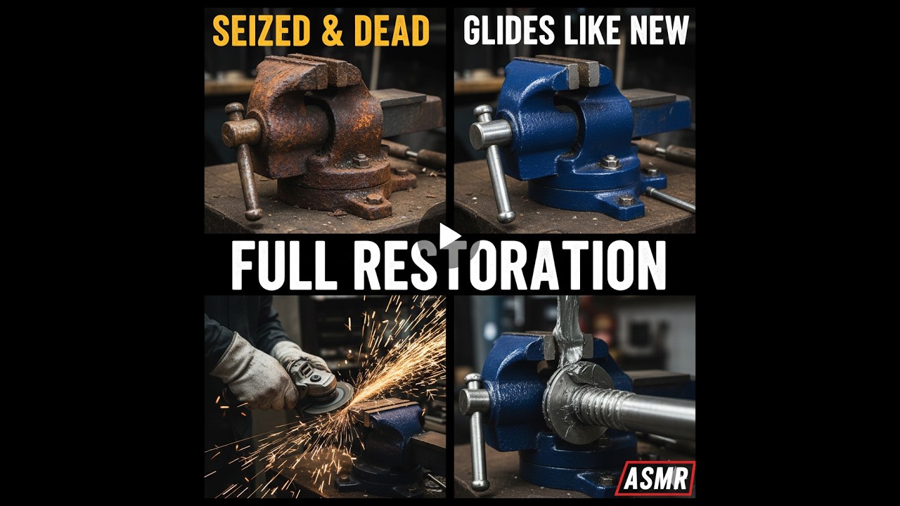 I Restored a Seized, Rust-Dead Bench Vise… Now It Glides Like New