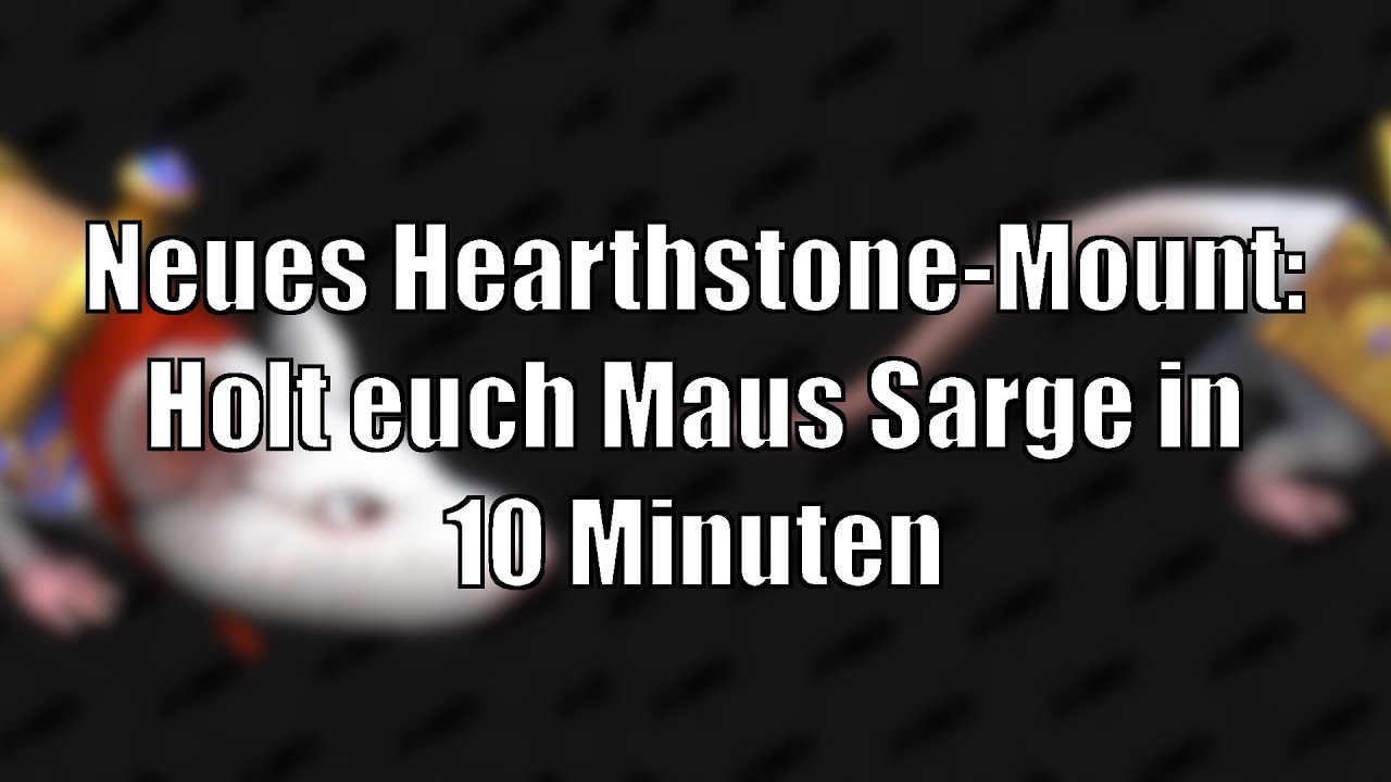 Hearthstone promo: How to get the Sarge mouse mount in 10 minutes [World of Warcraft: Shadowlands]