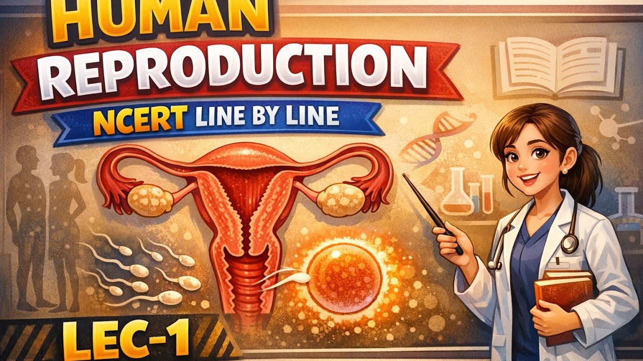 Human reproduction NCERT Biology Lec-1 Line by Line 