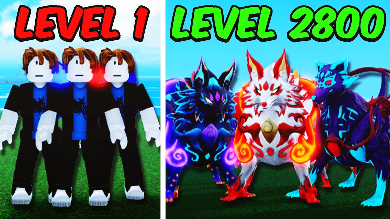 Noob To MAX LEVEL With ALL KITSUNE in Blox Fruits [FULL MOVIE]