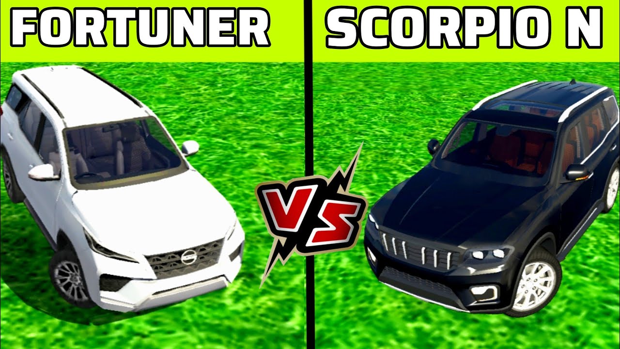 🤯 FORTUNER VS SCORPIO N 😱 CAR CHALLENGE IN || Indian bike driving 3d ||