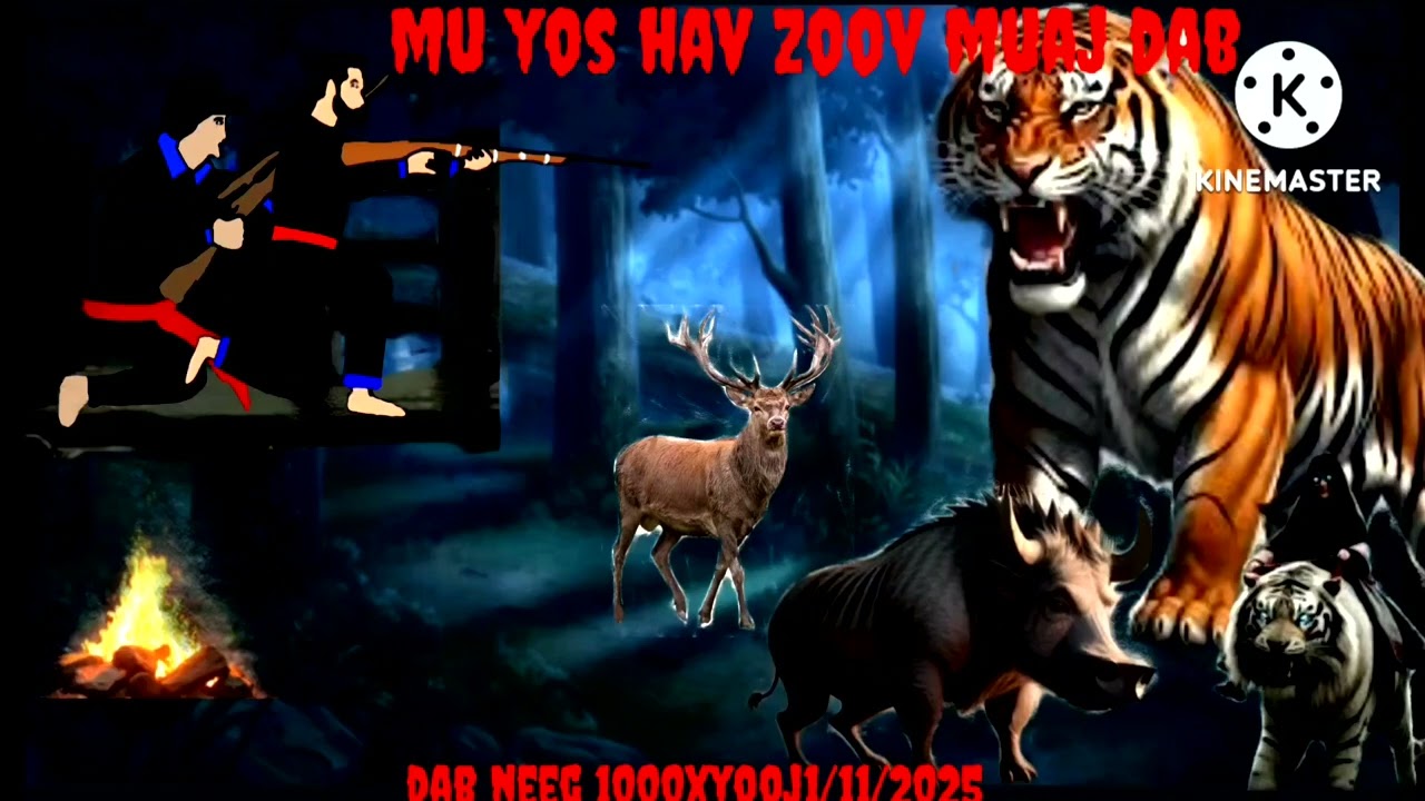 Mu yos hav zoov  tau tua dab tsov txau ntshai heev li.....