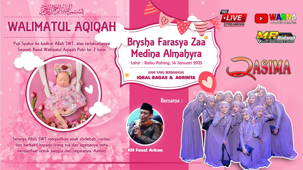🔴 #livestream | QASIMA-MAGELANG | AQIQOH | BRYSHA FARASYA ZAA MEDINA ALMAHYRA | 20 Januari 2025