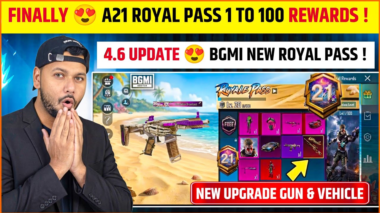 4.6 UPDATE 🤩 Bgmi New Royale Pass Here | Next Royal Pass Bgmi | A21 Royal Pass | New Royal Pass
