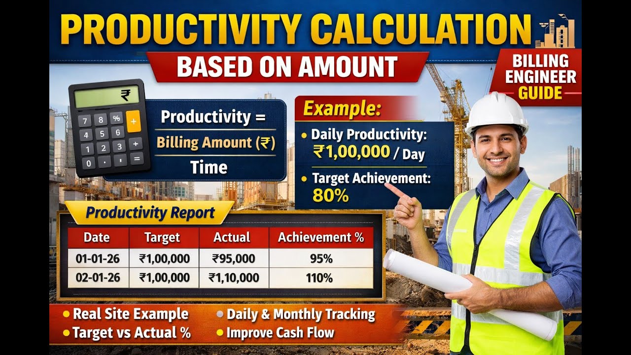 How to Calculate Productivity Based on Amount | Site to Billing Engineer Method