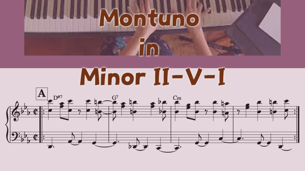 Practicing Montuno in minor II-V-I (all 12 keys) - charts are available