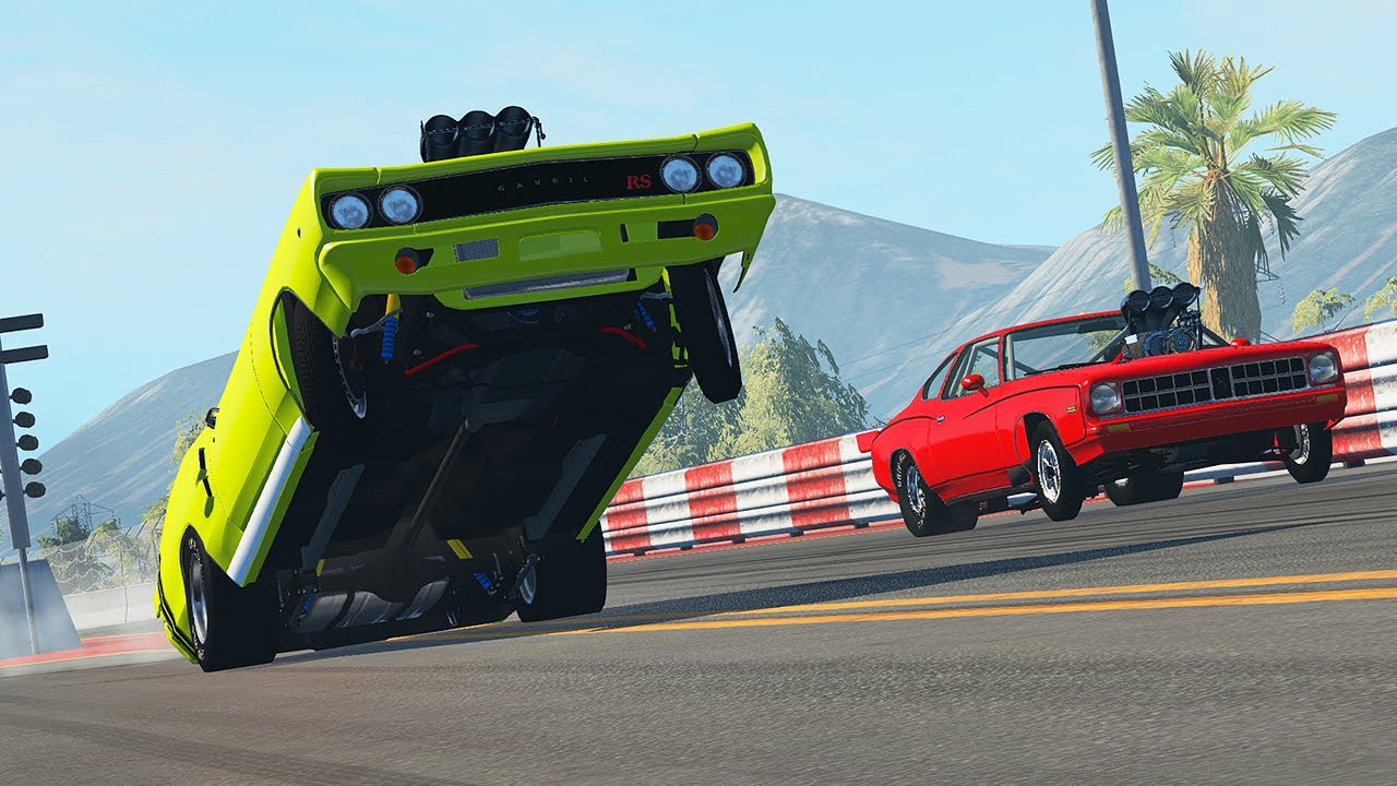 Drag Racing Crashes #3 - BeamNG Drive