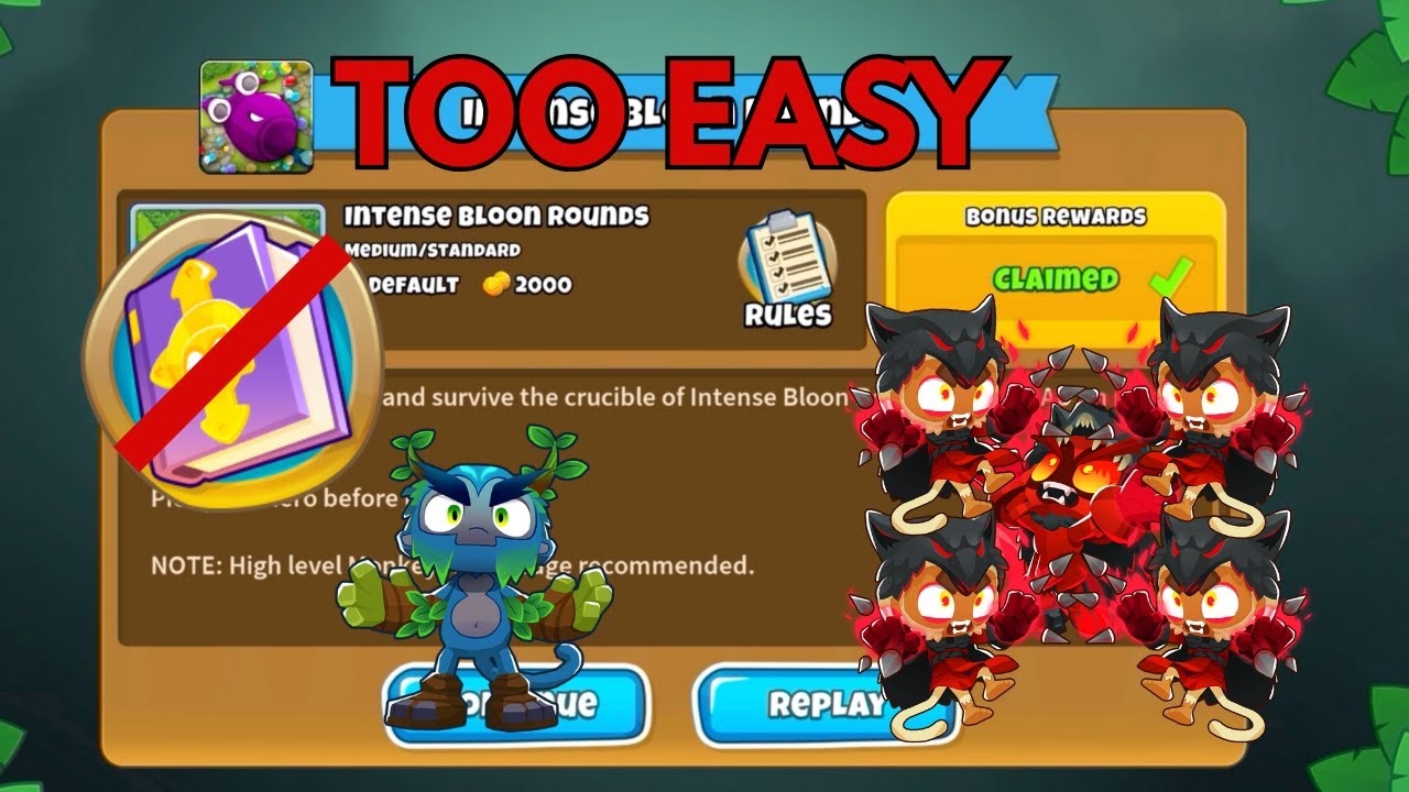 How To Beat Intense Bloons Rounds No Monkey Knowledge (with Obyn) - BTD6
