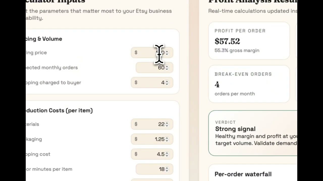 How I Hacked Etsy Listing Profit Using AI (Codex App + Vibecoding). Etsy Free Etsy Profit Calculator
