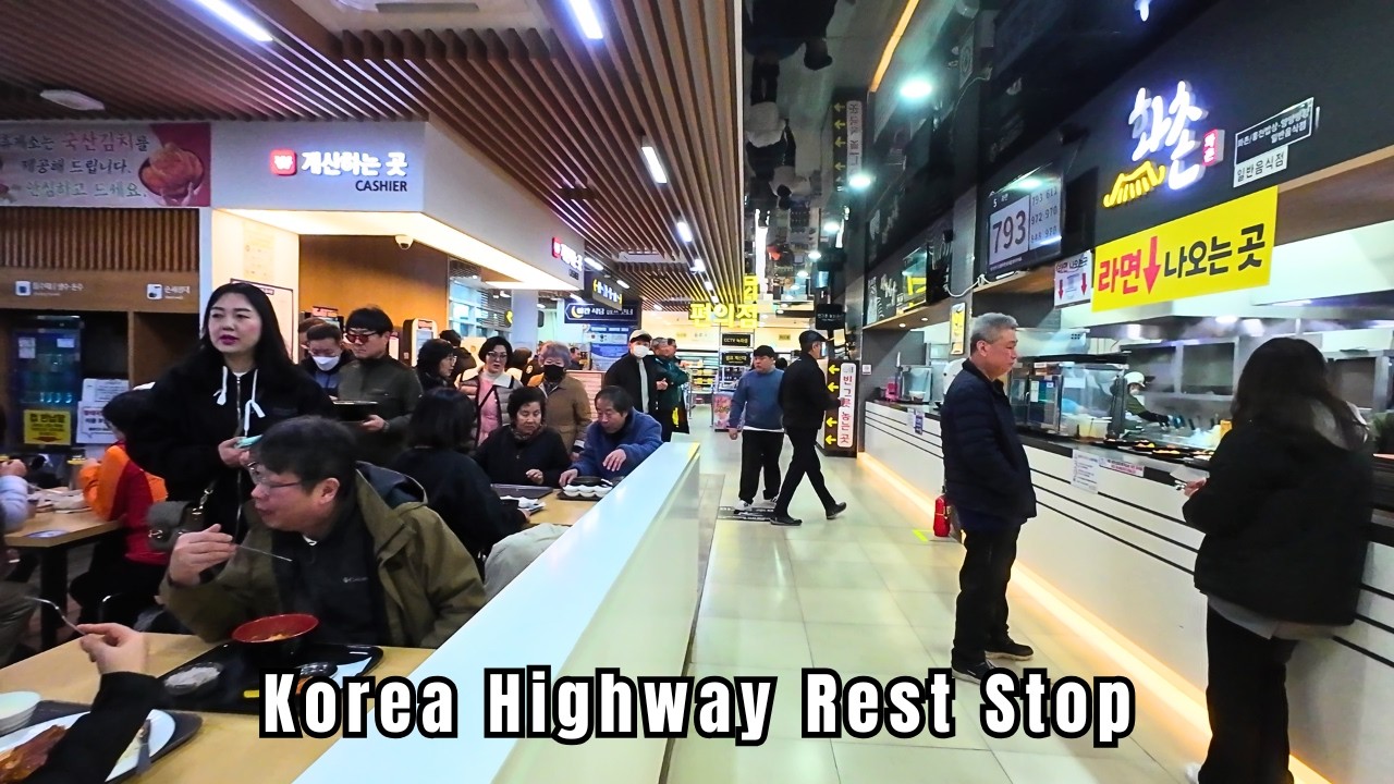 Gangneung, Korea – Central Market Street Food & Korean Highway Rest Area 4K Walking Tour