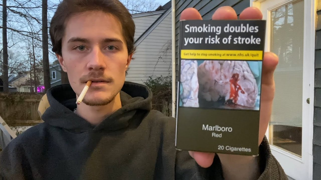 Smoking a Marlboro Red Cigarette from the UK - Review