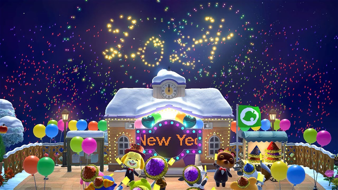 Animal Crossing New Horizons New Year's 2023 Ending- 2024 Beginning