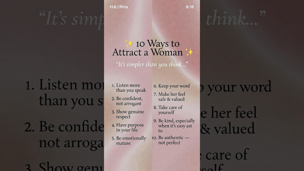 10 Simple Ways to Attract a Woman (Most Men Ignore #7)