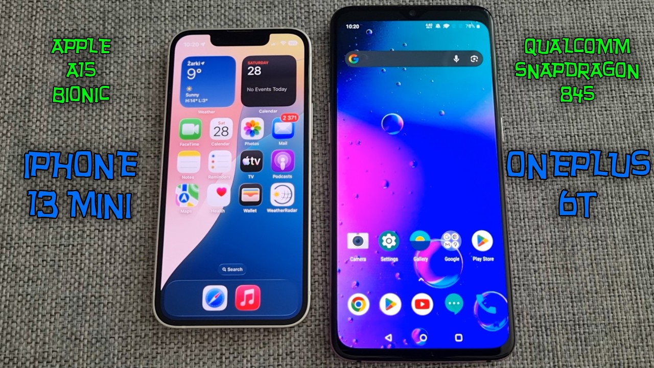 iPhone 13 mini (A15 Bionic / 4GB) vs OnePlus 6T (SD 845 / 8GB) - Speed Test 2026